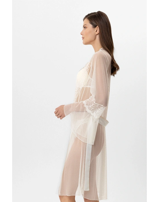 4887 Milan Push Up Dantelli Sütyen Takımı Sabahlık Set