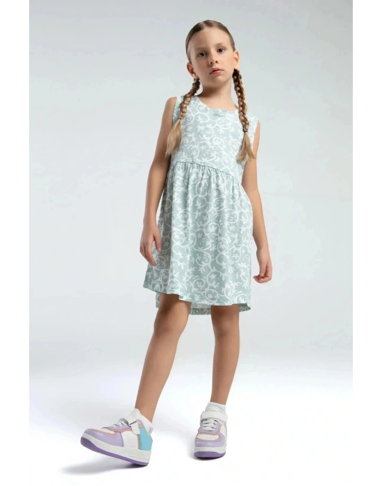 Kız Çocuk Yeşil Elbise