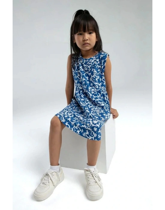 Kız Çocuk Mavi Elbise