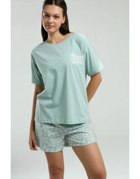 Kadın Yeşil Şort Takım