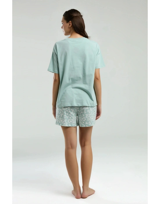 Kadın Yeşil Şort Takım