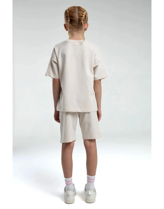 Anne Kız Bermuda Takım İki İplik Örme Kumaş