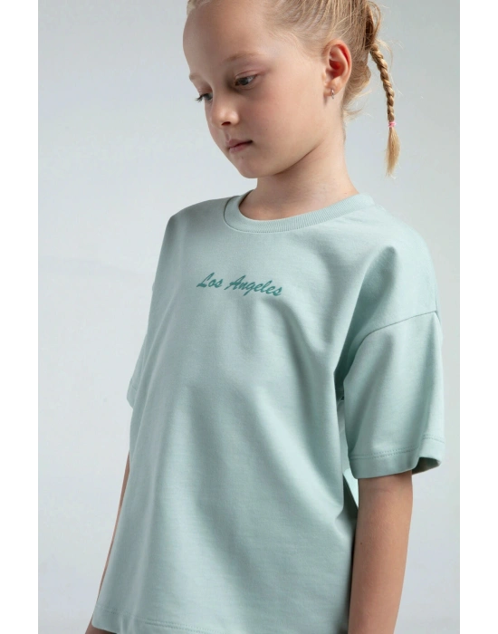 Kız Çocuk Yeşil Bermuda Takım