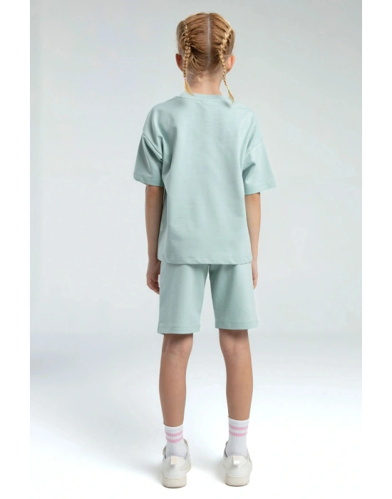 Kız Çocuk Yeşil Bermuda Takım