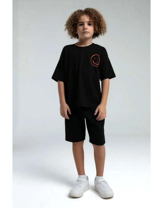 Erkek Çocuk Siyah Bermuda Takım