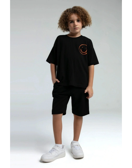 Erkek Çocuk Siyah Bermuda Takım