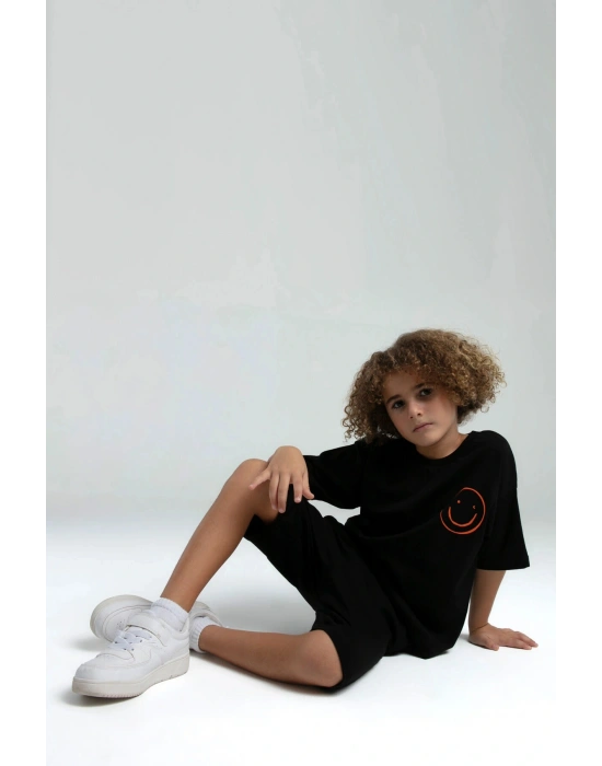 Erkek Çocuk Siyah Bermuda Takım