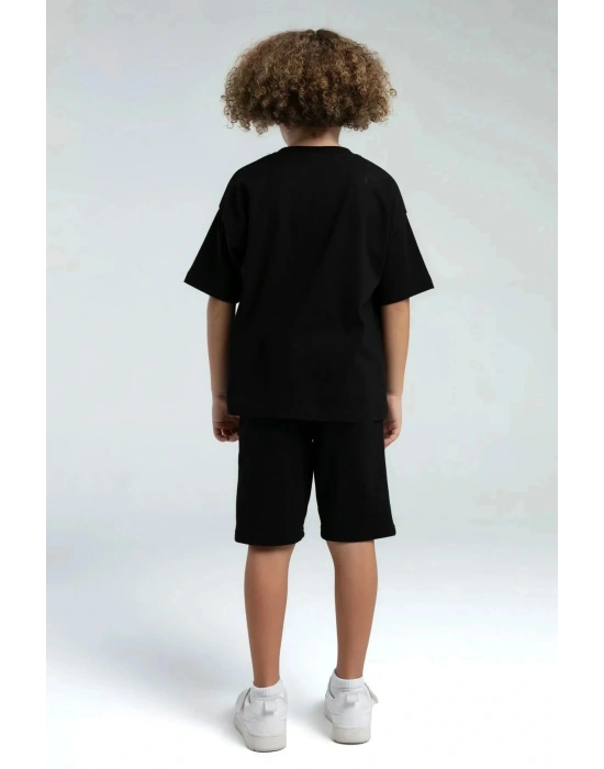 ERKEK ÇOCUK BERMUDA TAKIM - siyah
