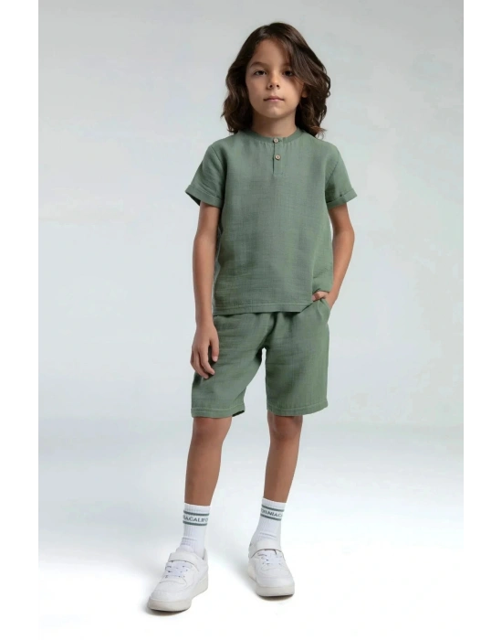 ERKEK ÇOCUK BERMUDA TAKIM - HAKİ