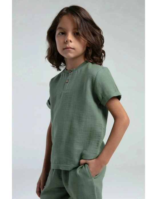 ERKEK ÇOCUK BERMUDA TAKIM - HAKİ