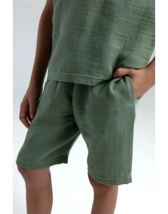 ERKEK ÇOCUK BERMUDA TAKIM - HAKİ