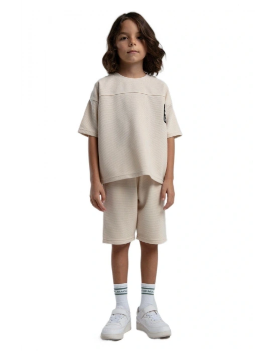 Erkek Çocuk Bermuda Takım Ottoman Örme Kumaş