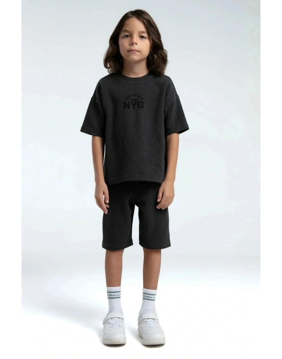 ERKEK ÇOCUK BERMUDA TAKIM - ANTRASİT