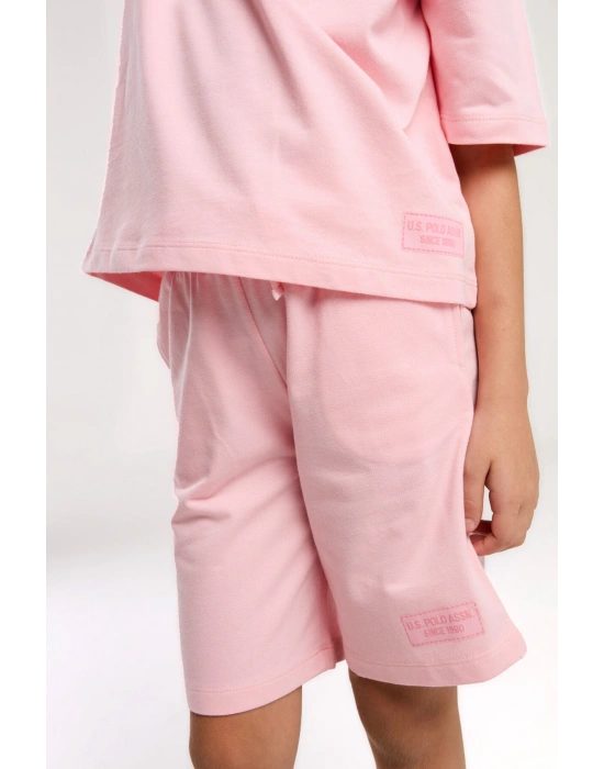 Kız Çocuk Pembe Bermuda Takım