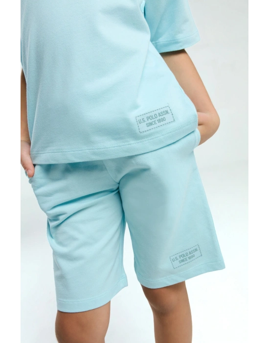 U.S. Polo Assn. Kız Çocuk Mavi Bermuda Takım