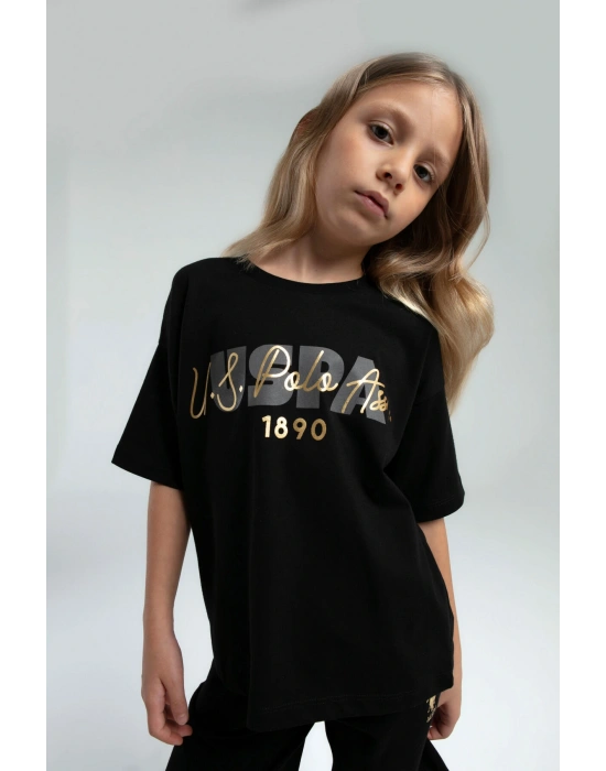 Kız Çocuk Siyah Bermuda Takım