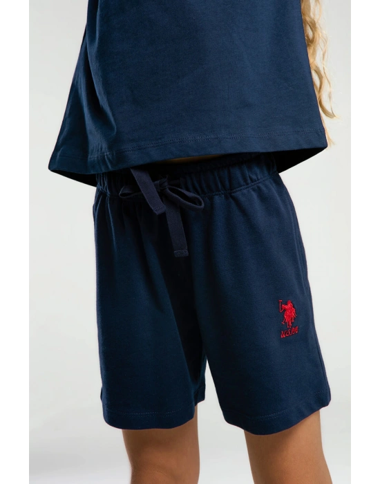 Kız Çocuk Lacivert Şort Takım