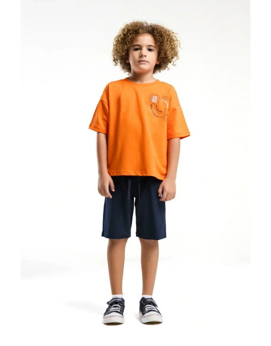 Erkek Çocuk Turuncu Bermuda Takım