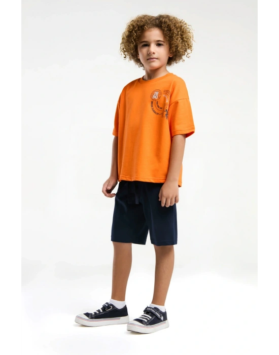 Erkek Çocuk Turuncu Bermuda Takım