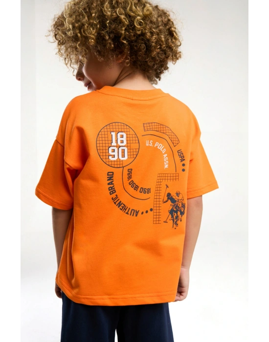 Erkek Çocuk Turuncu Bermuda Takım