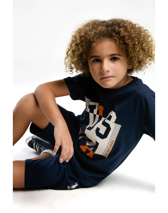 Erkek Çocuk Lacivert Bermuda Takım