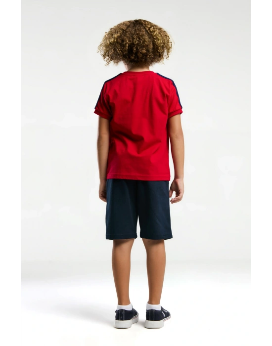 U.S. Polo Assn. Erkek Çocuk Kırmızı Bermuda Takım