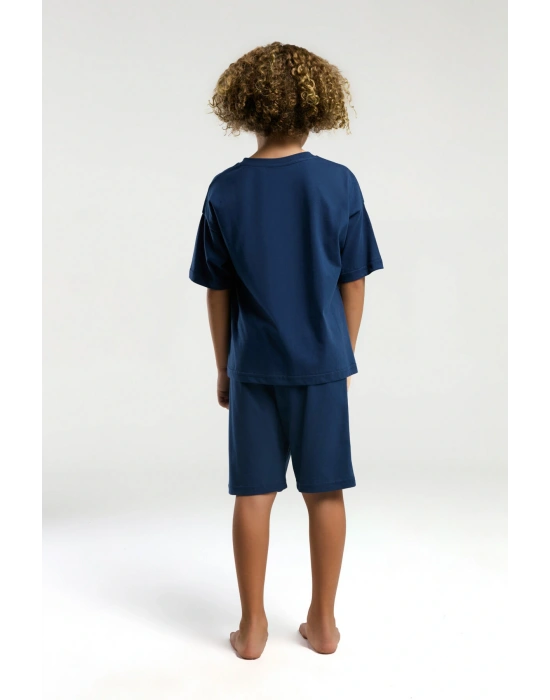 U.S. Polo Assn. Erkek Çocuk Mavi Bermuda Takım