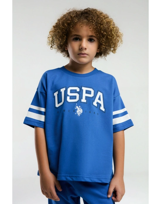 Erkek Çocuk Mavi Bermuda Takım