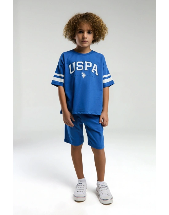 Erkek Çocuk Mavi Bermuda Takım
