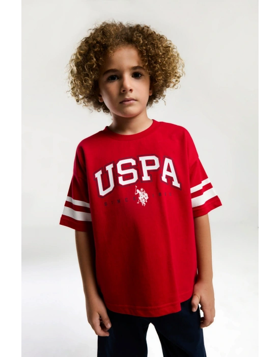 Erkek Çocuk Kırmızı Bermuda Takım