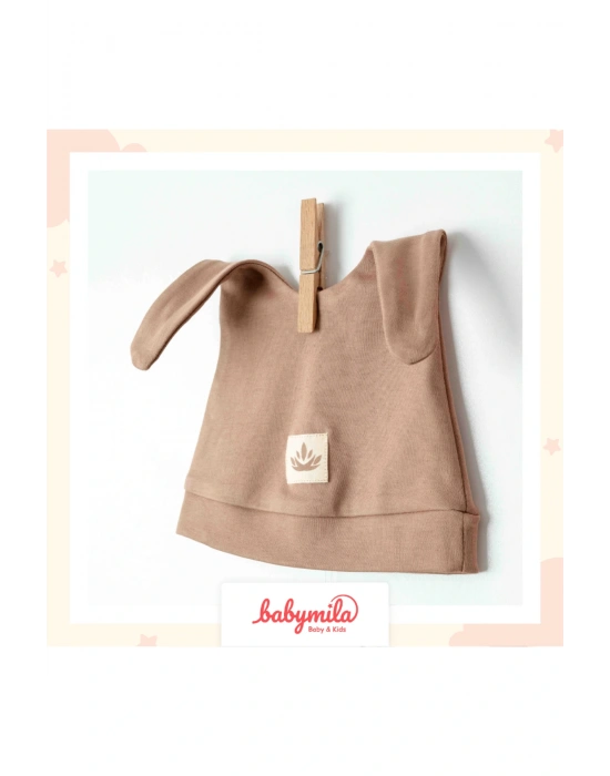 Yenidoğan Bebek Için Organik Pamuklu 10 Parça Hastane Çıkışı Seti - Zıbın Ve Tulum Takımı Kahve