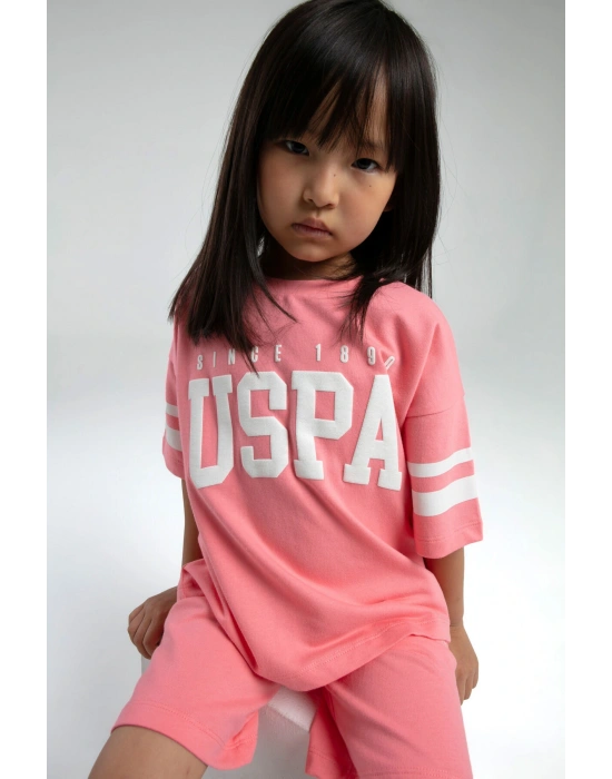 Kız Çocuk Pembe Bermuda Takım