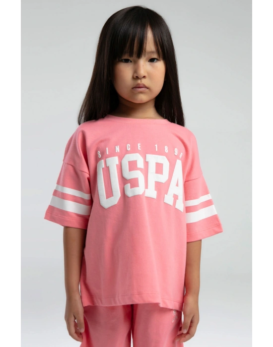 Kız Çocuk Pembe Bermuda Takım