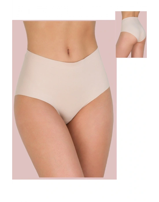 Yüksek Bel Lazer Kesim Bato Silikonlu Kaydırmaz Slip Lazer Külot Korse