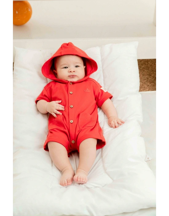 Liparis  Organik Kapüşonlu Bebek Barbatöz 009