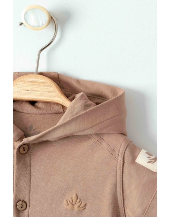 Liparis  Organik Kapüşonlu Bebek Barbatöz 009