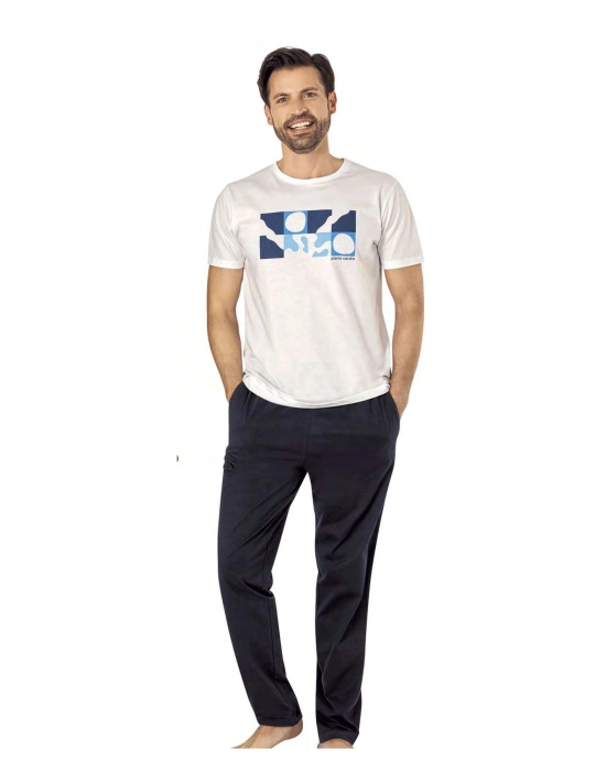 Lisanslı Erkek %100 Pamuklu Kısa Kollu  ve Cepli Yazlık Pijama Takımı