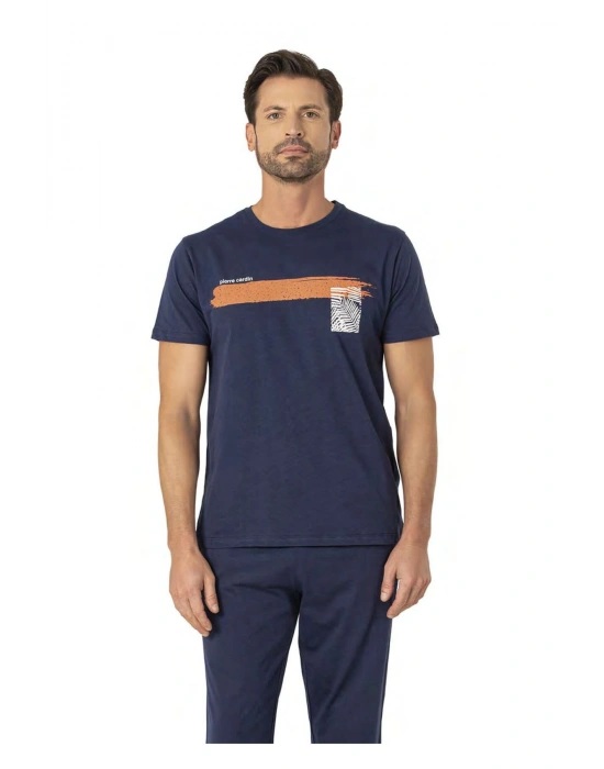 Lisanslı Erkek %100 Pamuklu Kısa Kollu Bisiklet Yaka ve Cepli Takım