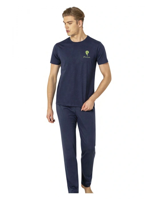 Lisanslı Erkek %100 Pamuklu Kısa Kollu  ve Cepli Yazlık Pijama Takımı