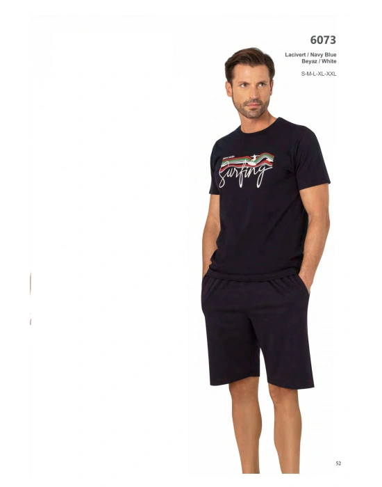 Erkek Yazlık Yeni Sezon Pamuklu Günlük Şort Takım 6073