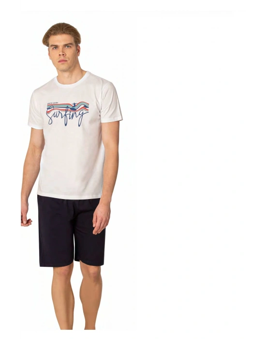 Erkek Yazlık Yeni Sezon Pamuklu Günlük Şort Takım  6073