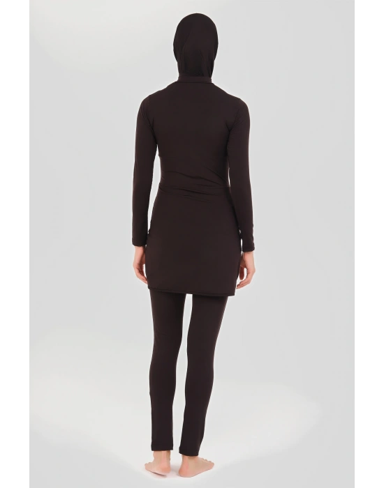 Biye Detaylı Anvelop Etekli Tesettür Mayo