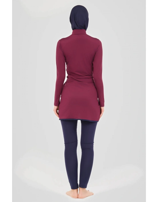 Biye Detaylı Anvelop Etekli Tesettür Mayo