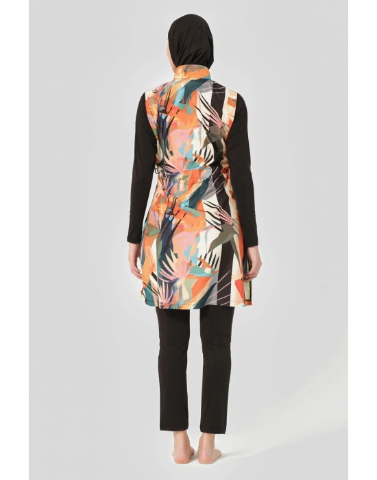 Doğa Desenli Tesettür Mayo