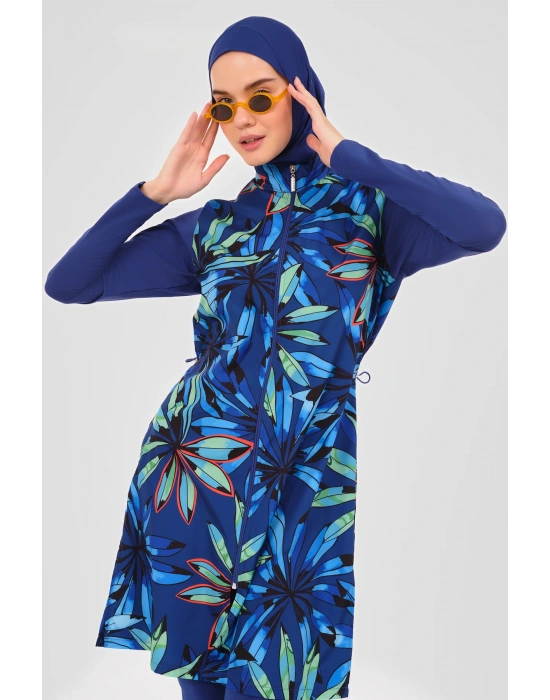 Doğa Desenli Tesettür Mayo