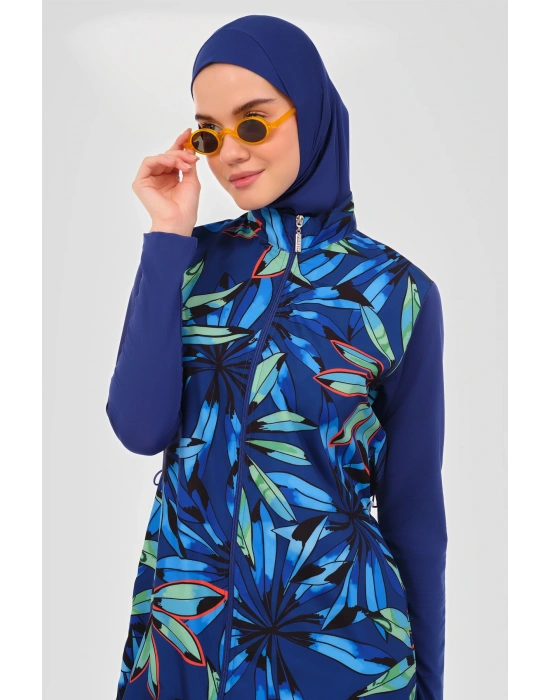 Doğa Desenli Tesettür Mayo