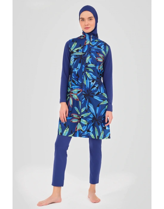 Doğa Desenli Tesettür Mayo