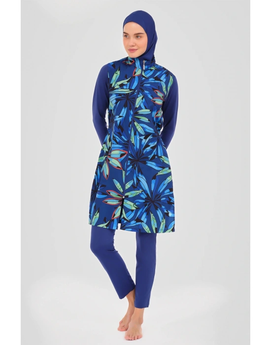 Doğa Desenli Tesettür Mayo