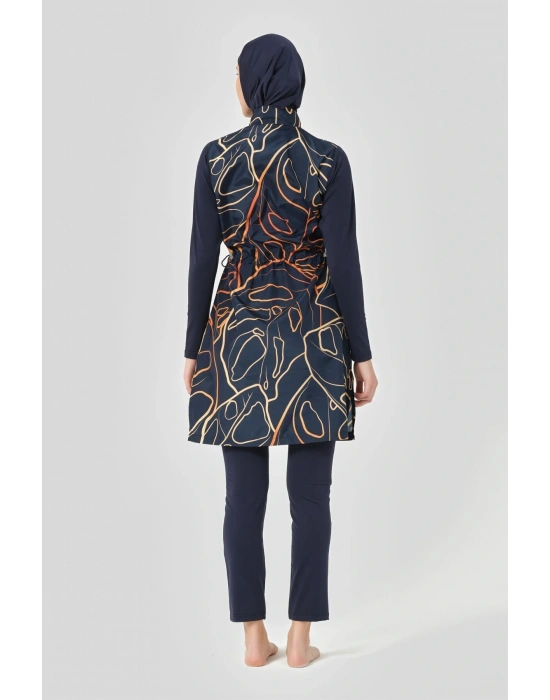 Doğa Desenli Tesettür Mayo