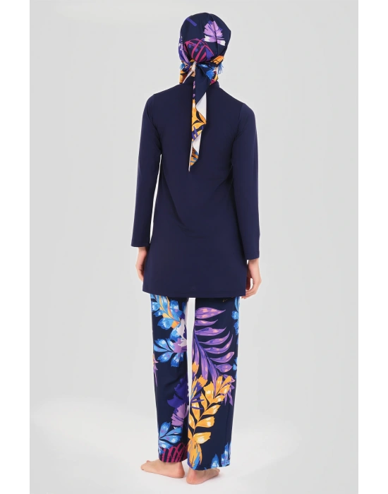 Krizantem Desenli Tesettür Mayo